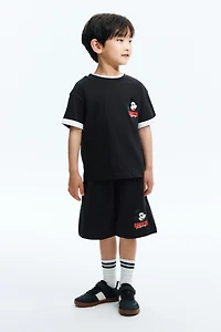 Layered-Look Printed T-Shirt