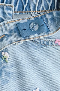Jean à jambes larges avec motifs