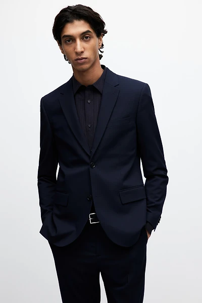 Skinny Fit Single-Breasted Jacket
