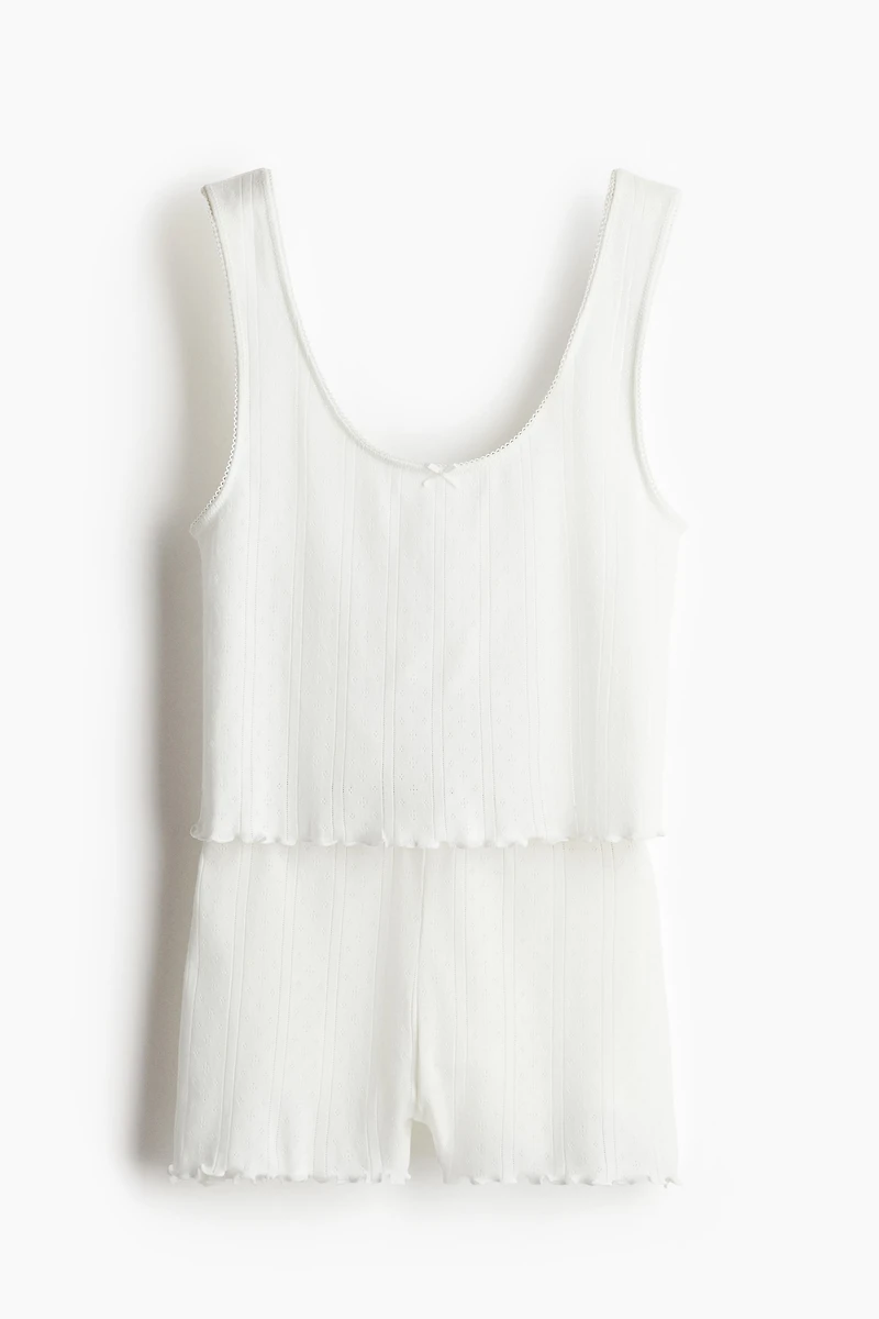 Pyjama en pointelle de coton