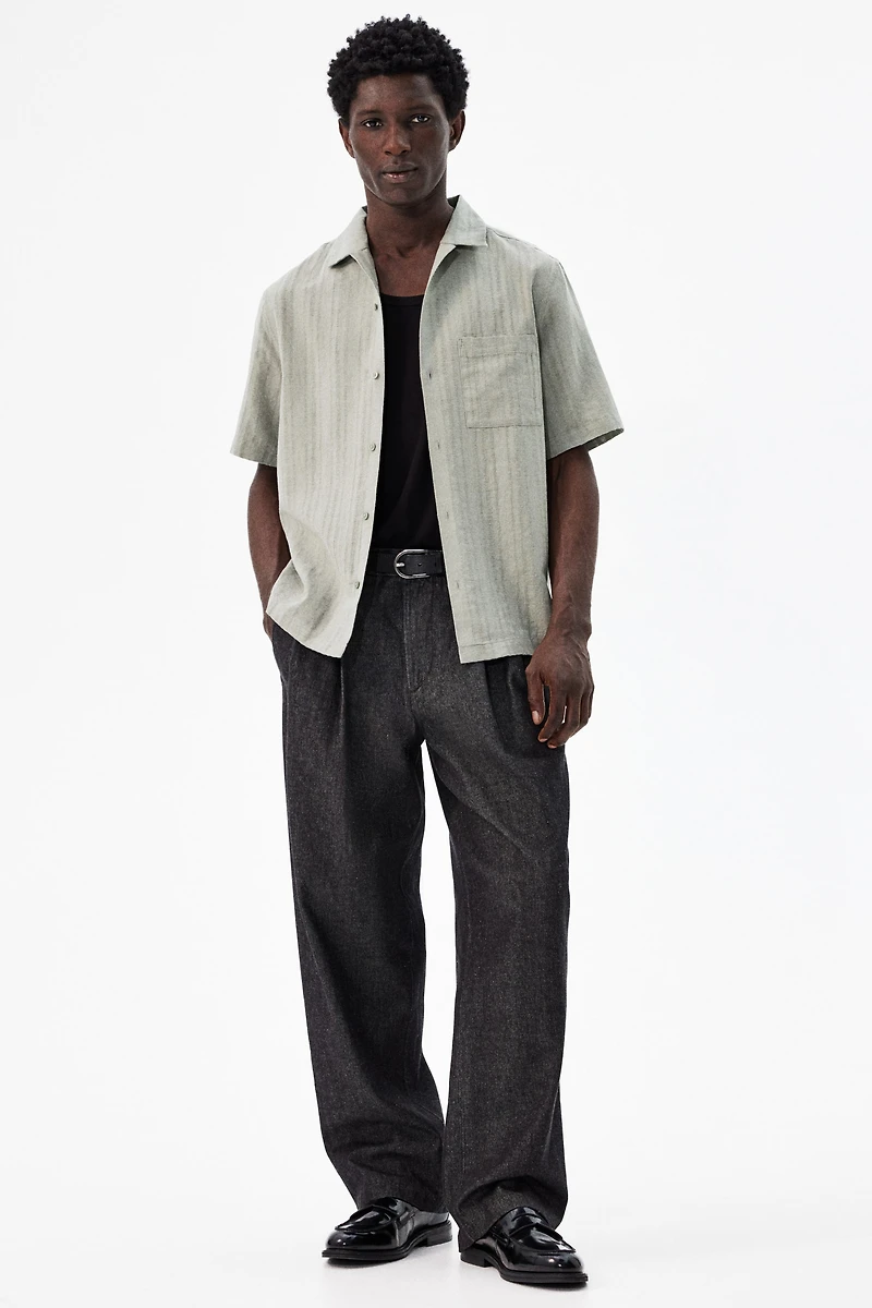 Regular-Fit Linen-Blend Resort Shirt