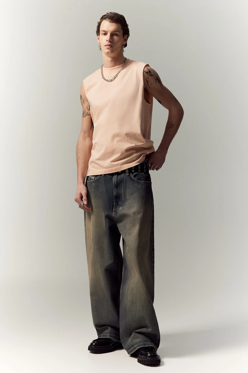 Regular-Fit Washed Tank Top