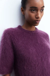 Mohair-blend Knit Top