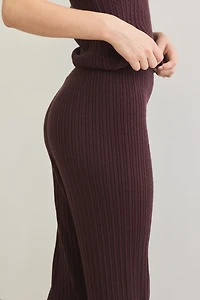 Pantalon en maille torsadée