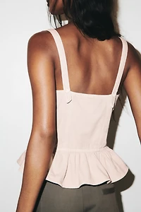 Denim Peplum Top