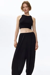 Pantalon à jambes tonneau en jersey