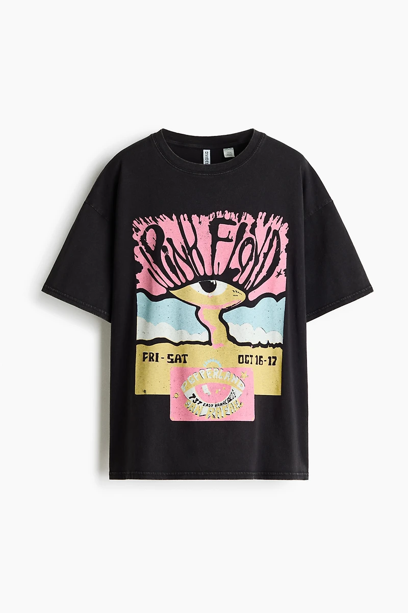 Oversized T-Shirt with Printed Motif
