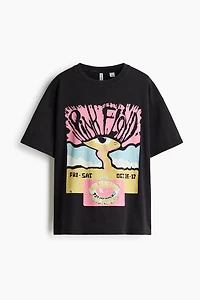 Oversized T-Shirt with Printed Motif