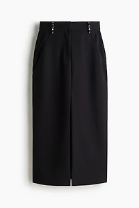 Jupe droite avec rivets