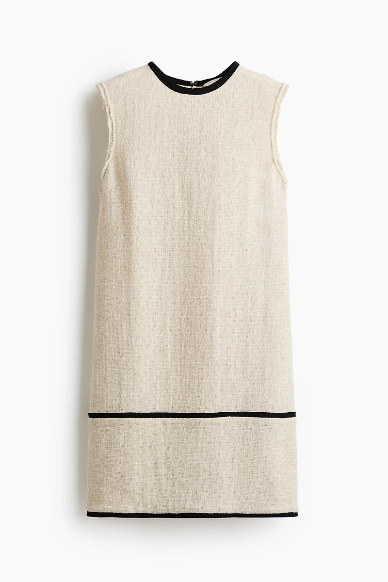 Linen-Blend Shift Dress