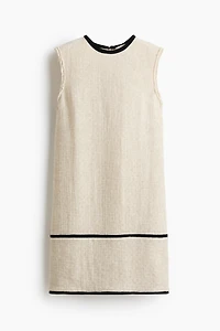 Linen-Blend Shift Dress