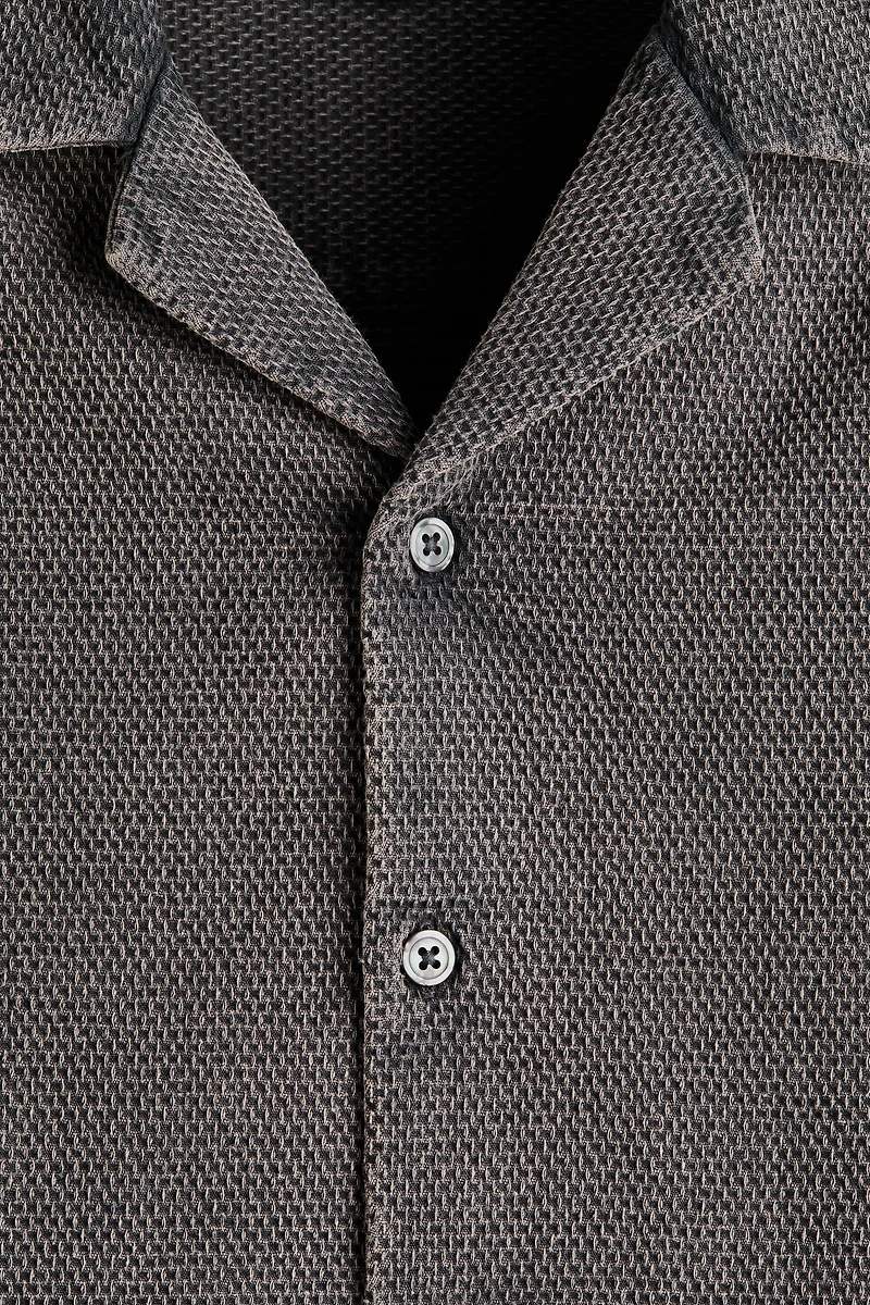 Relaxed-Fit Waffled Resort Shirt