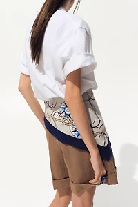 Scarf-Detail Shorts