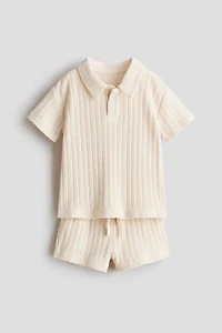 2-Piece Pointelle-Knit Set