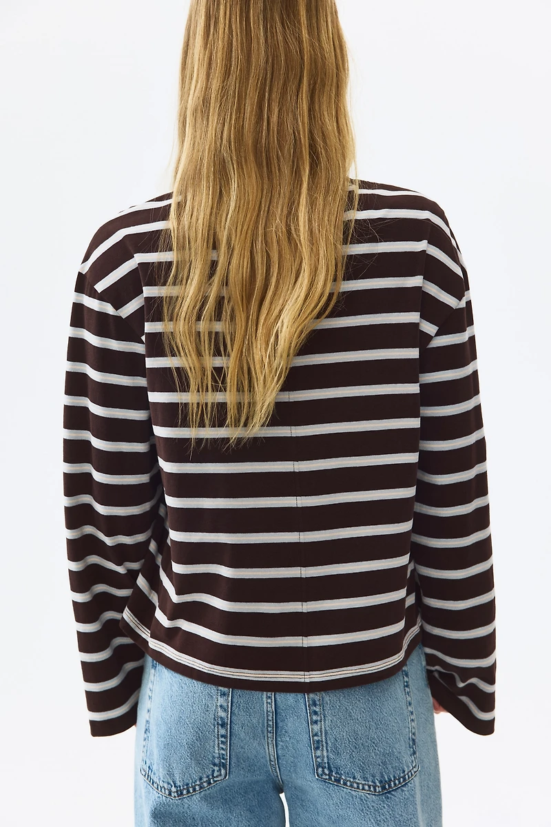 Long-Sleeved Cotton Top