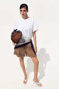 Scarf-Detail Shorts