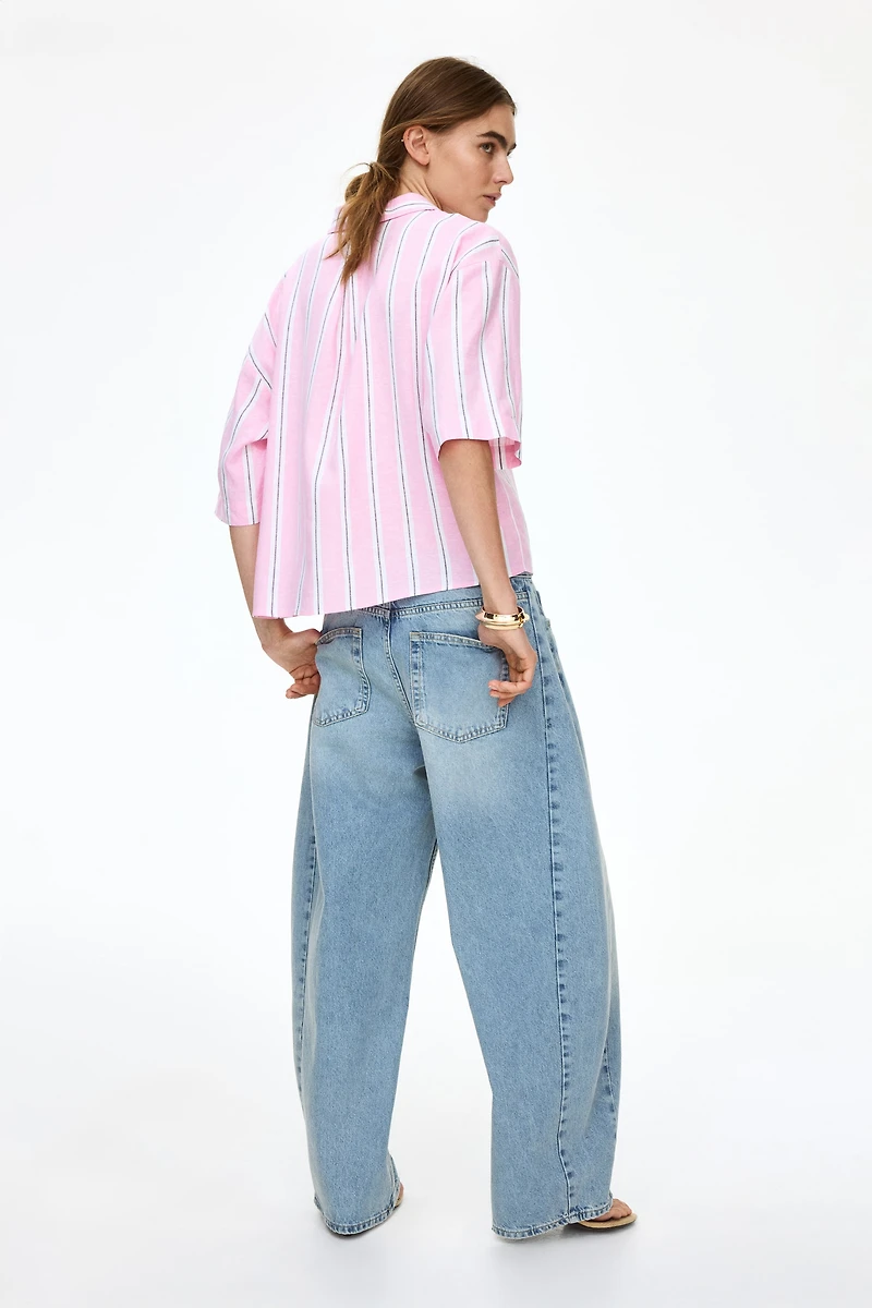 Oversized Linen-Blend Shirt