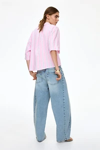 Oversized Linen-Blend Shirt