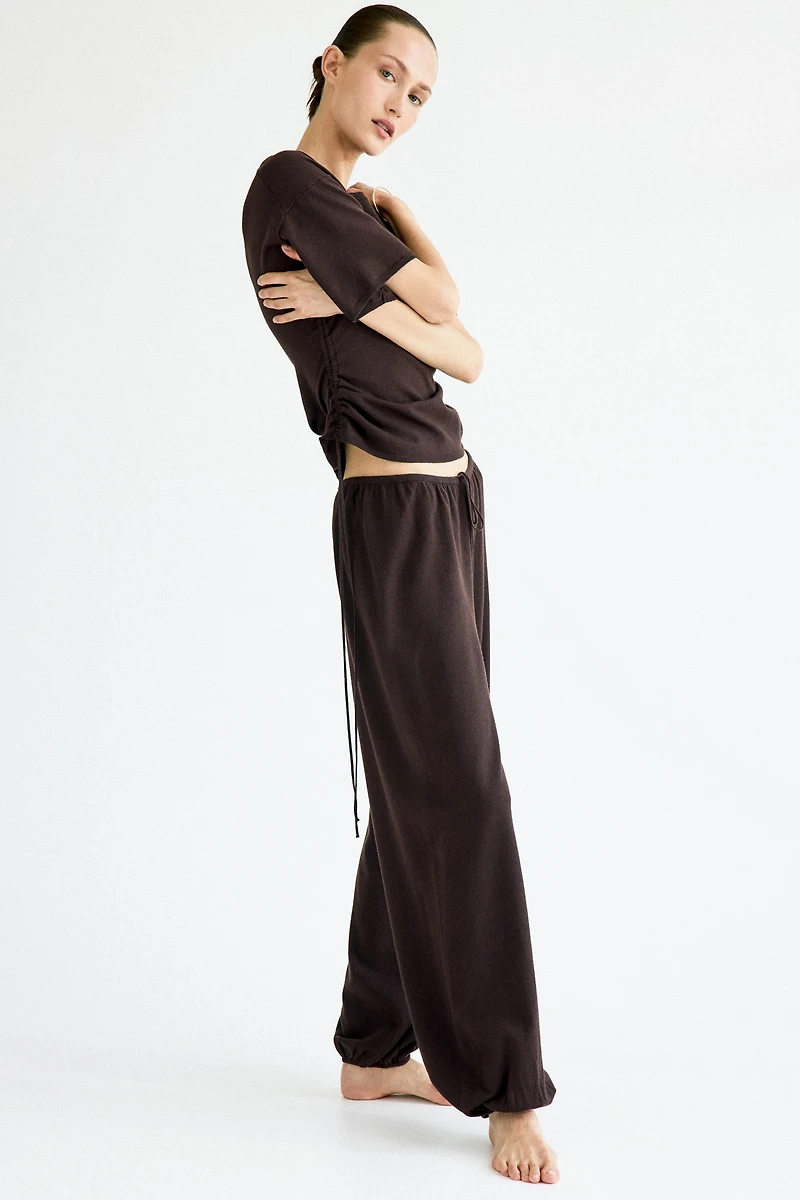 Pantalon ballon en tricot fin