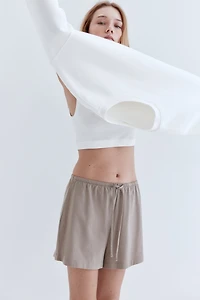 Cotton Shorts with Drawstring