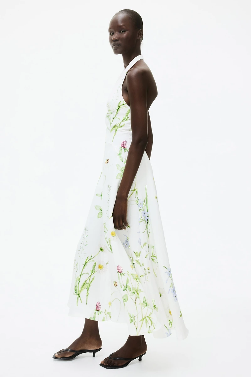 Flared Halterneck Dress