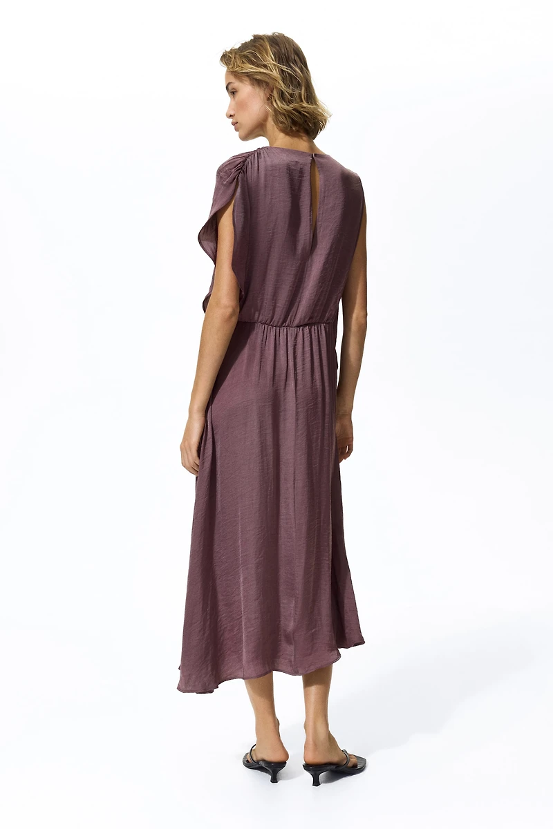 Draped Satin Dress