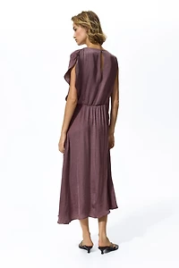 Draped Satin Dress