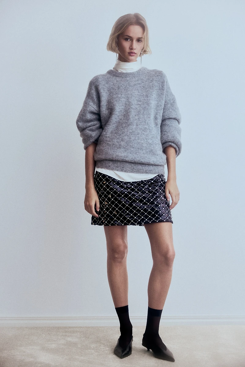 Chandail ample en mélange d'alpaga