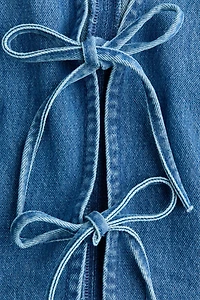 Tie-Front Denim Vest