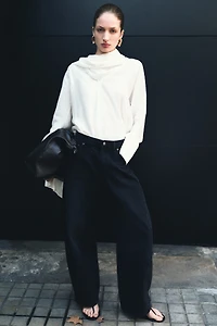 Blouse with Scarf Collar