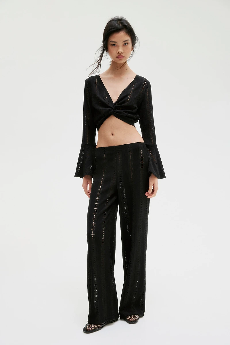 Lace Jersey Pants