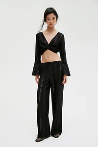 Lace Jersey Pants