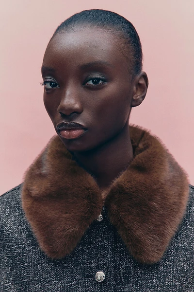 Bouclé Jacket with Collar