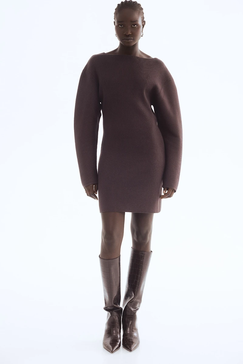 Robe en tricot côtelé