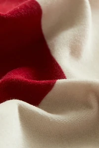 Housse de coussin en velours à carreaux