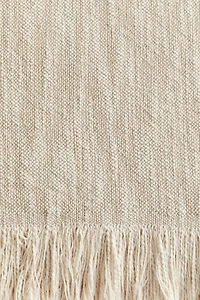 Fringed Slub-Weave Throw