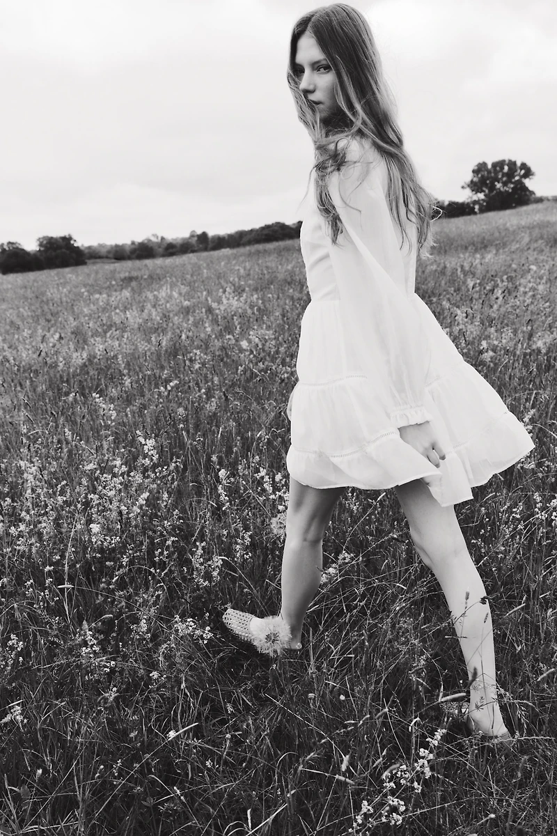 Ladder-Lace-Detail Dress