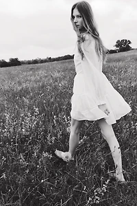 Ladder-Lace-Detail Dress