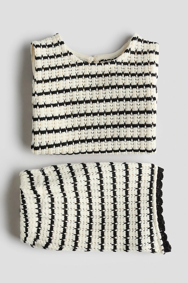 2-Piece Textured-Knit Set