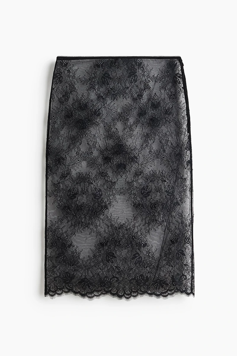Jupe midi en dentelle