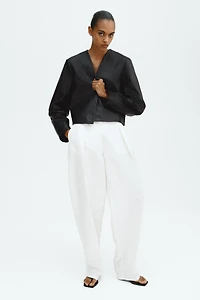 Veste courte en cuir