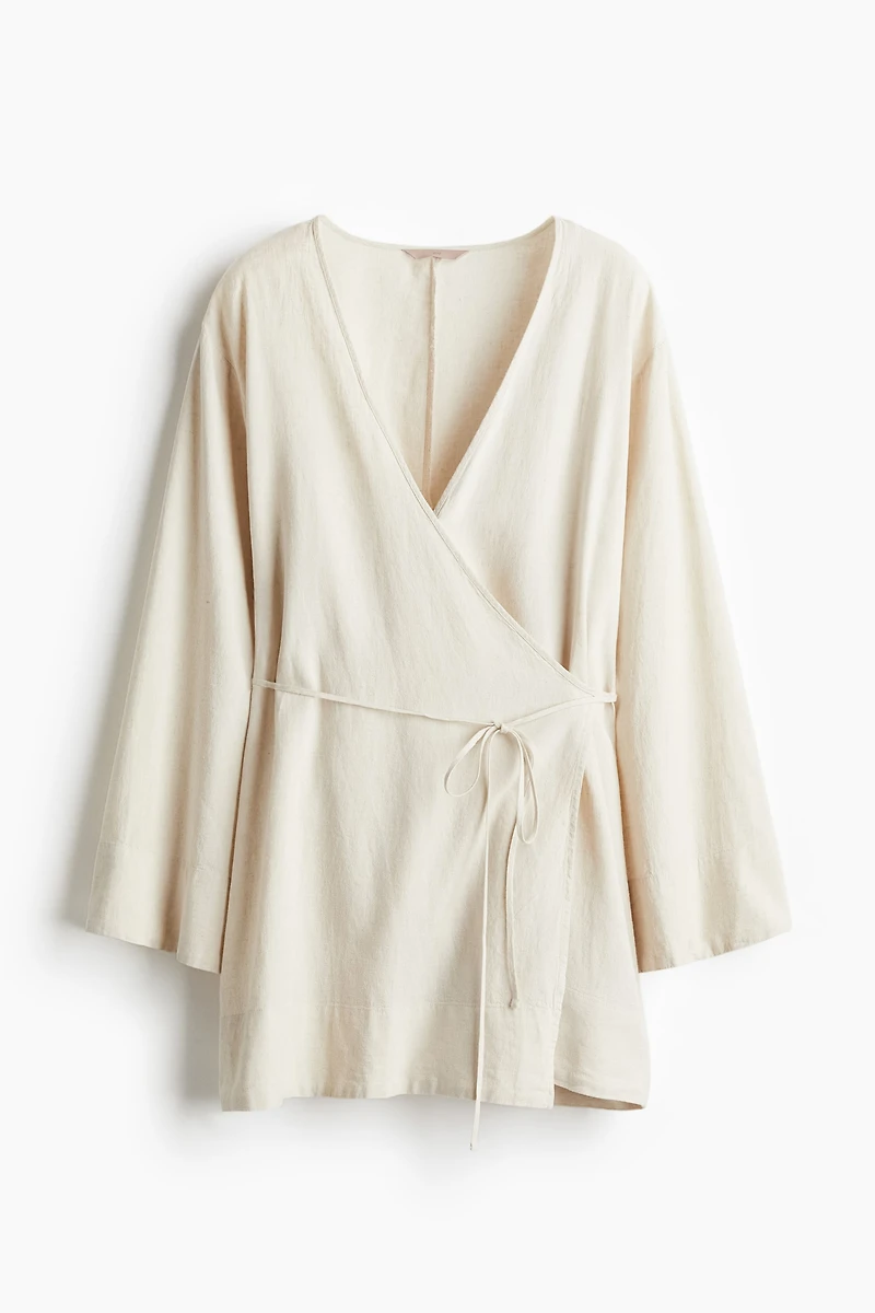 Linen-Blend Robe