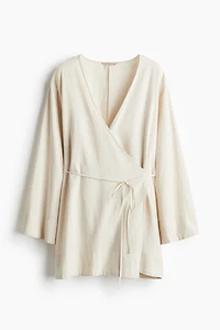 Linen-Blend Robe