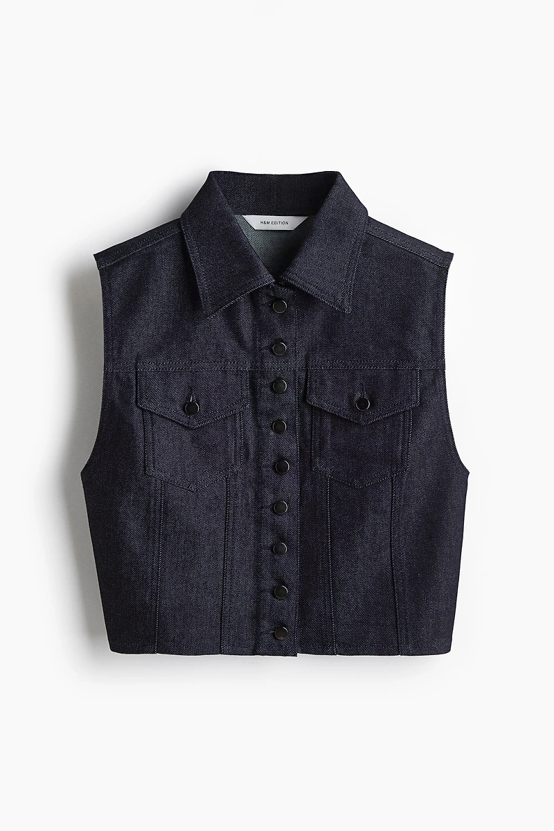 Veste sans manches en denim