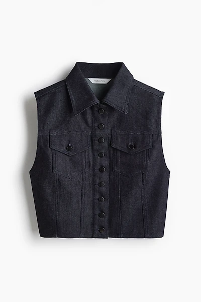 Veste sans manches en denim