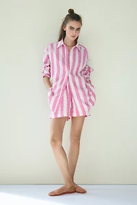 Oversized Linen-Blend Shirt