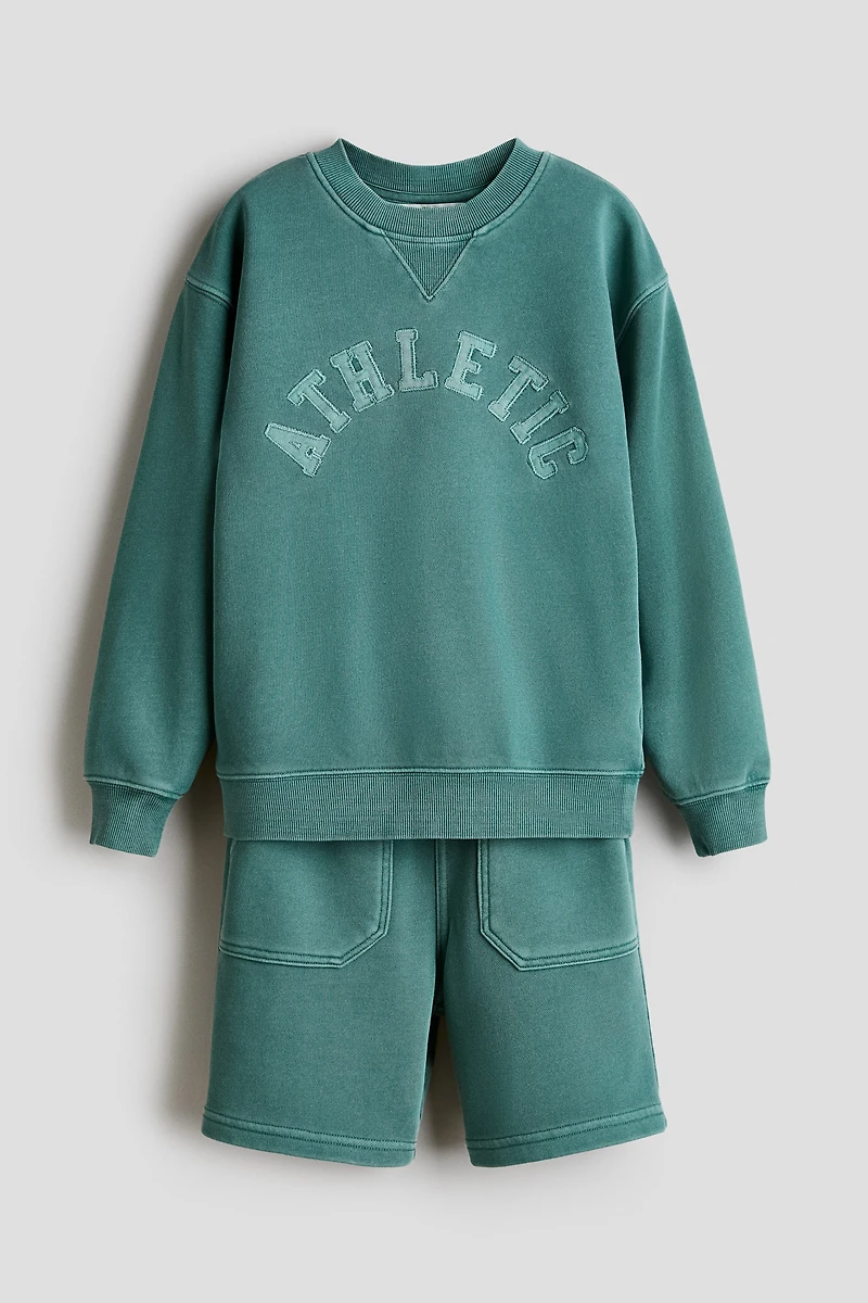 2-Piece Sweatshirt and Sweatshorts Set