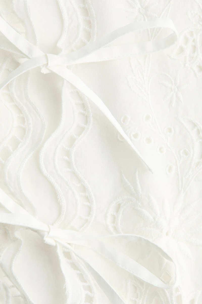 Tie-Front Cotton Beach Top