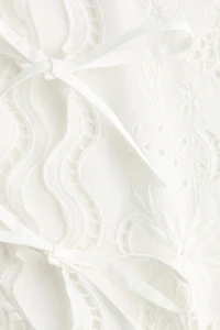 Tie-Front Cotton Beach Top