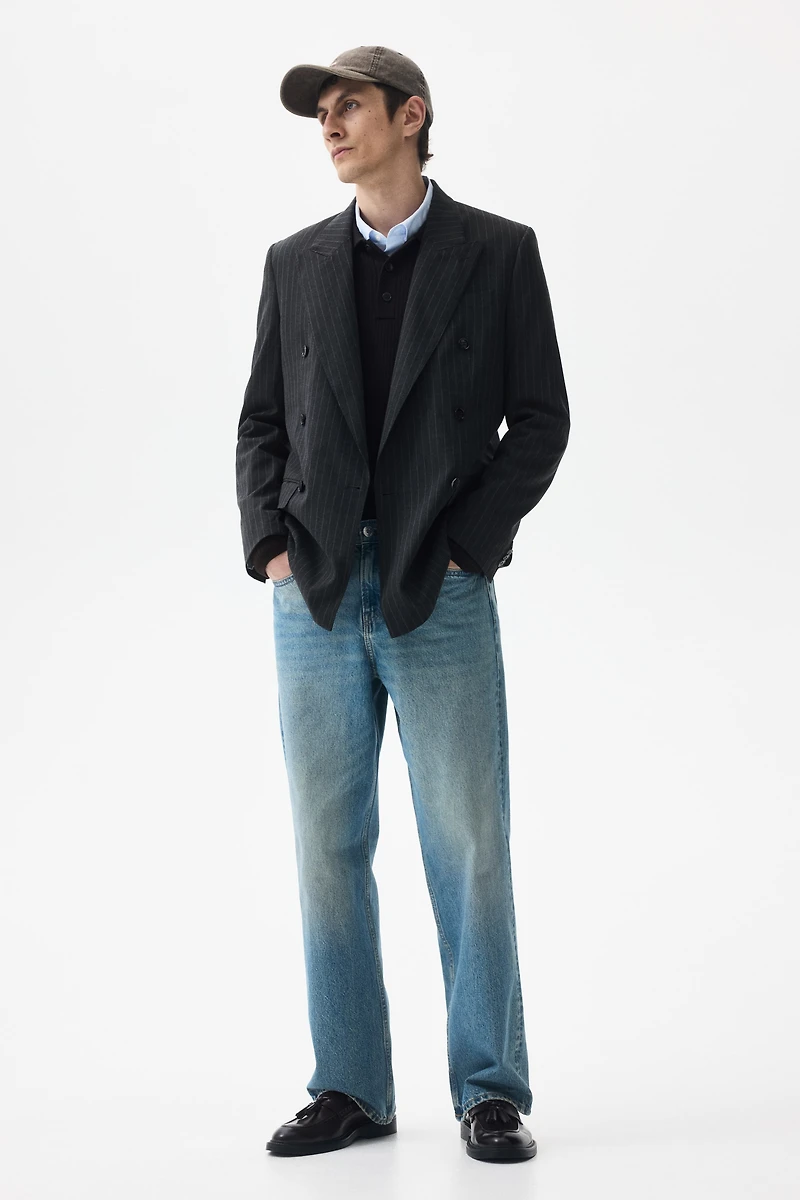 Relaxed-Fit Double-Breasted Jacket